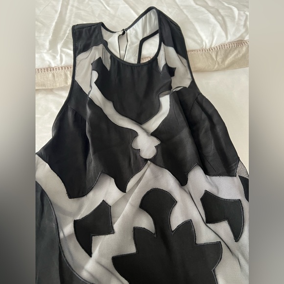 BCBGMaxAzria Runway Perla Blocked Design Silk Dress - Picture 12 of 14